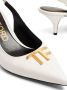 TOM FORD logo-lettering leather pumps White - Thumbnail 4