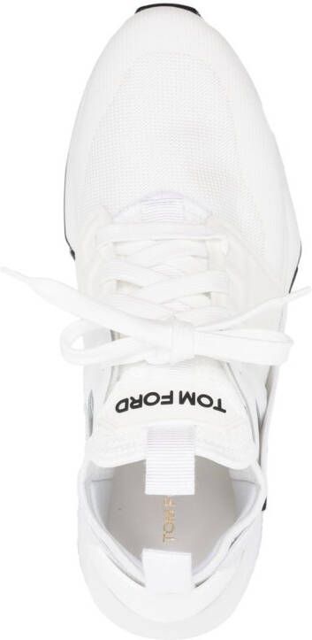 TOM FORD logo-patch lace-up sneakers White