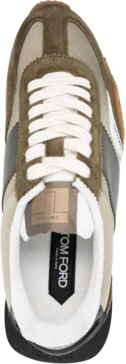 TOM FORD logo-patch sneakers Green