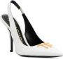TOM FORD logo-plaque pointed-toe pumps White - Thumbnail 2