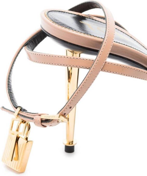 TOM FORD Naked 85mm leather sandals Neutrals
