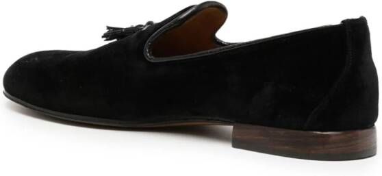 TOM FORD Nicolas tassel-detail velvet loafers Black