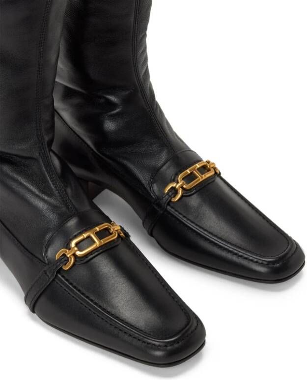 TOM FORD over-the-knee 25mm leather boots Black