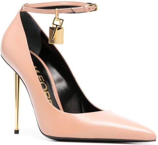 TOM FORD padlock-detail 110mm pumps Neutrals