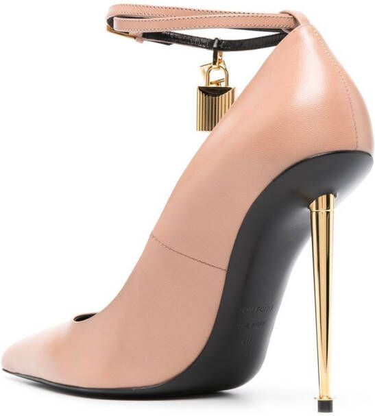 TOM FORD padlock-detail 110mm pumps Neutrals