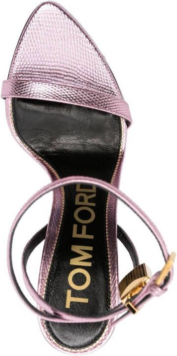 TOM FORD padlock-detail 120mm sandals Pink