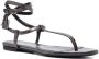 TOM FORD Padlock laminated-leather flat sandals Grey - Thumbnail 2