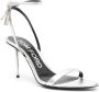 TOM FORD Padlock Pointy Naked 85mm leather sandals Silver - Thumbnail 2