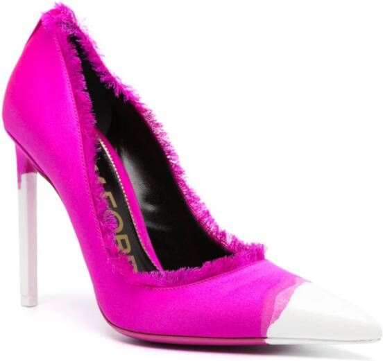 TOM FORD painted satin pumps Pink