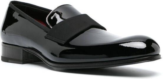 TOM FORD patent-finish leather loafers Black