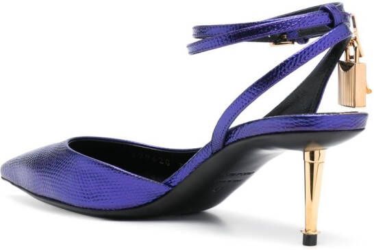 TOM FORD pointed-toe leather pumps Purple