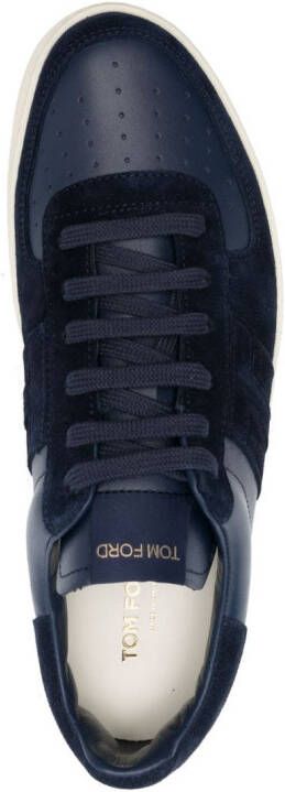 TOM FORD Radcliffe panelled leather sneakers Blue