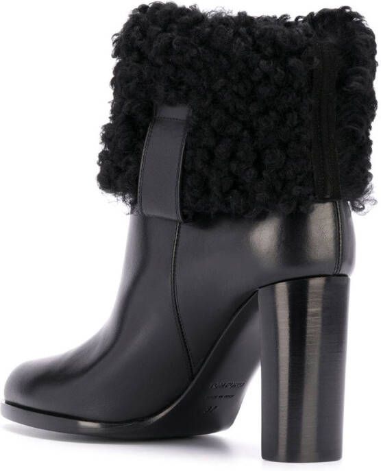 TOM FORD shearling-detail ankle boots Black