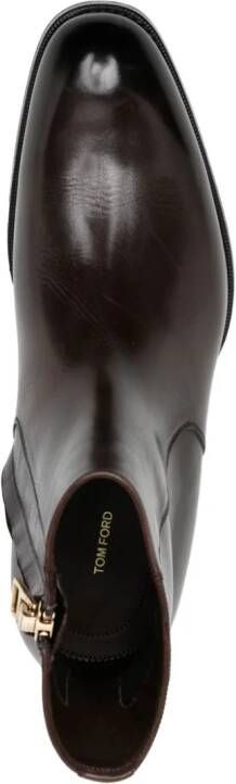 TOM FORD Edgar leather ankle boots Brown