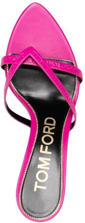 TOM FORD strappy leather mules Pink