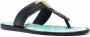 TOM FORD TF plaque quilted insole flip flops Black - Thumbnail 2