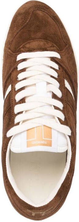 TOM FORD two-tone suede sneakers Brown
