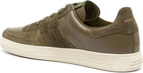 TOM FORD Warwick leather sneakers Green