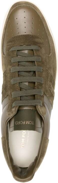 TOM FORD Warwick leather sneakers Green