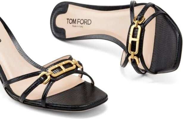 TOM FORD Whitney 55mm leather mules Black