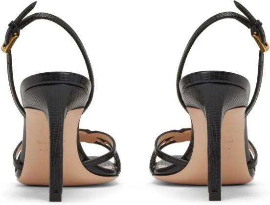 TOM FORD Whitney 85mm leather sandals Black