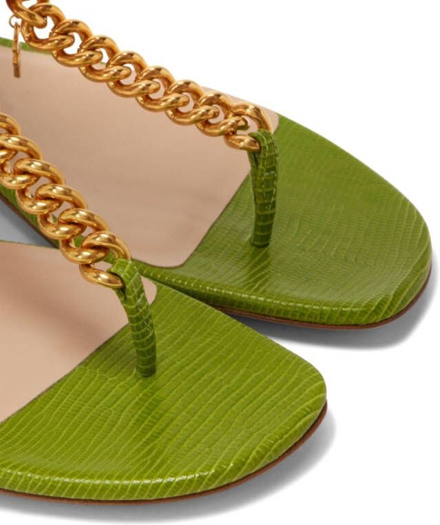 TOM FORD Zenith leather sandals Green