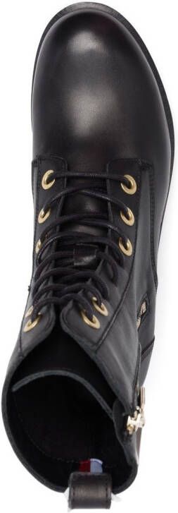 Tommy Hilfiger 40mm zip-up Biker boots Black