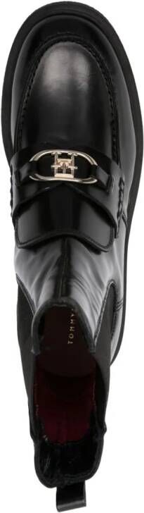 Tommy Hilfiger 45mm logo-plaque ankle boots Black