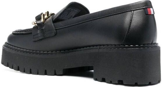 Tommy Hilfiger 50mm chain-link detail loafers Black