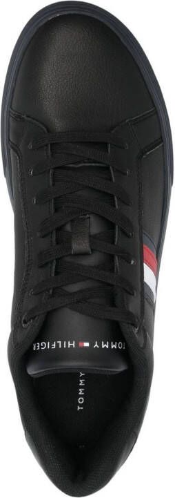 Tommy Hilfiger Corporate logo-stripe sneakers Black