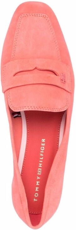 Tommy Hilfiger crossover strap detail loafers Pink