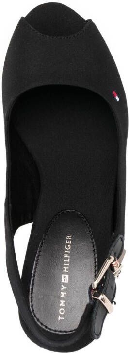 Tommy Hilfiger Elena slingback wedge sandals Black