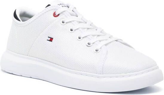 Tommy Hilfiger embroidered-logo mesh low-top sneakers Neutrals