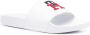 Tommy Hilfiger embroidered-logo slip-on sandals White - Thumbnail 2