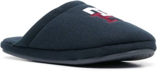 Tommy Hilfiger embroidered-logo slippers Blue