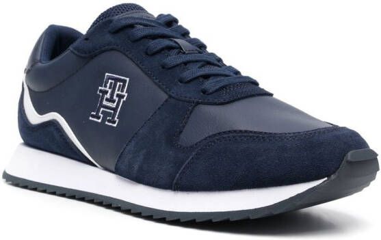 Tommy Hilfiger embroidered TH monogram low-top sneakers Blue