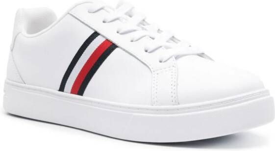 Tommy Hilfiger Essential tape-detail leather sneakers White