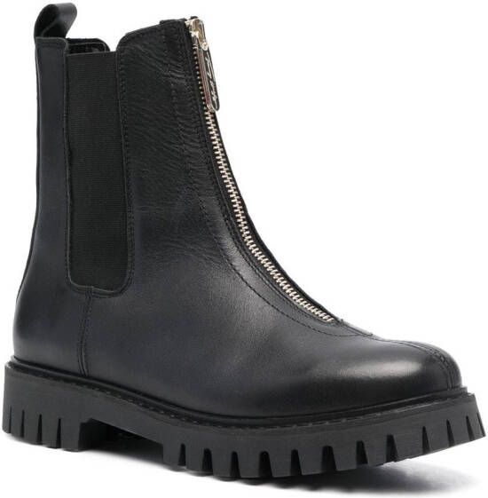 Tommy Hilfiger front zip-fastening ankle boots Black