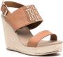 Tommy Hilfiger high wedge espadrille sandals Brown - Thumbnail 2