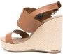 Tommy Hilfiger high wedge espadrille sandals Brown - Thumbnail 3