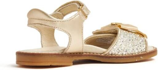 Tommy Hilfiger Junior bow-detail leather sandals Gold