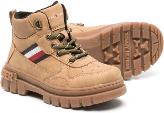 Tommy Hilfiger Junior Cleat lace-up hiking boots Brown