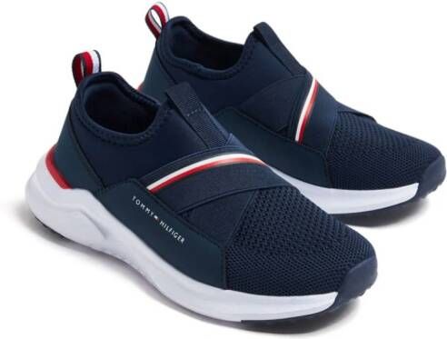 Tommy Hilfiger Junior colour-block panelled woven sneakers Blue