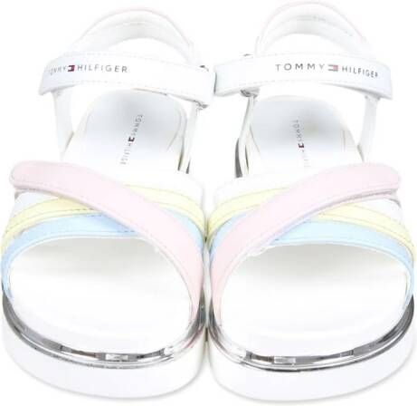 Tommy Hilfiger Junior cross straps open toe sandals White
