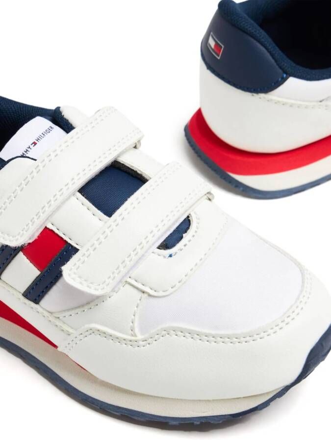 Tommy Hilfiger Junior flag-appliqué colour-block sneakers White