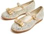 Tommy Hilfiger Junior glitter-detail leather ballerina shoes Gold - Thumbnail 2