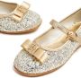 Tommy Hilfiger Junior glitter-detail leather ballerina shoes Gold - Thumbnail 4