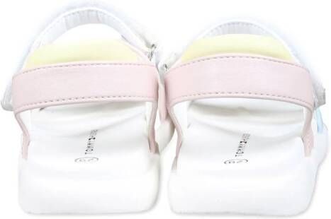 Tommy Hilfiger Junior heart-print touch-strap sandals Pink