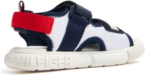 Tommy Hilfiger Junior logo-embossed touch-strap sandals White