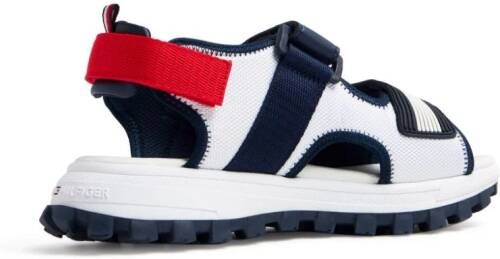Tommy Hilfiger Junior logo-embossed touch-strap sandals White